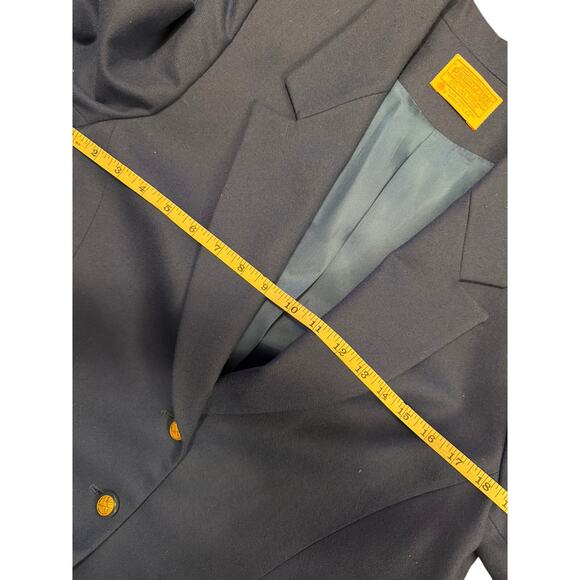 VTG Pendleton Women's Size S M 100% Virgin Wool Navy Blue Blazer Jacket USA Made - Picture 9 of 9